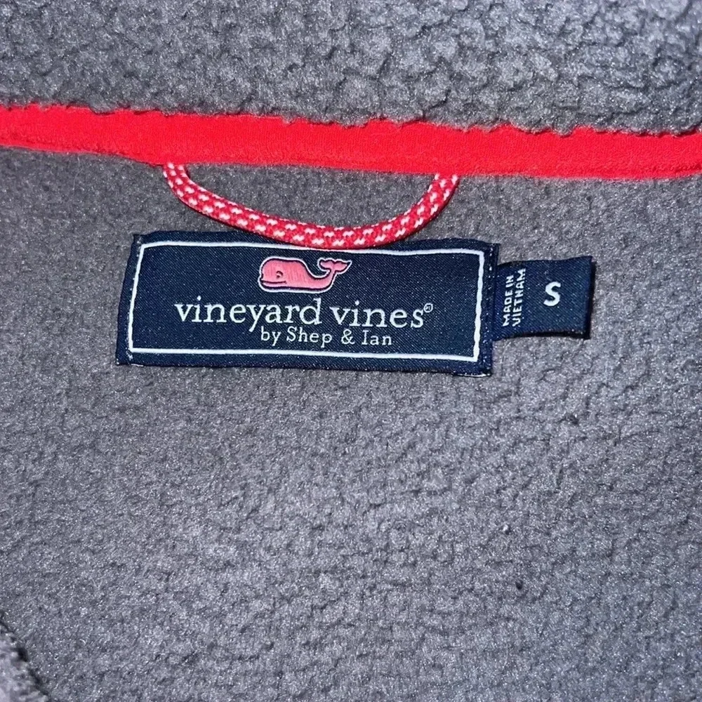 Vineyard Vines Gray Half-Zip‎ Fleece Jacket SMALL